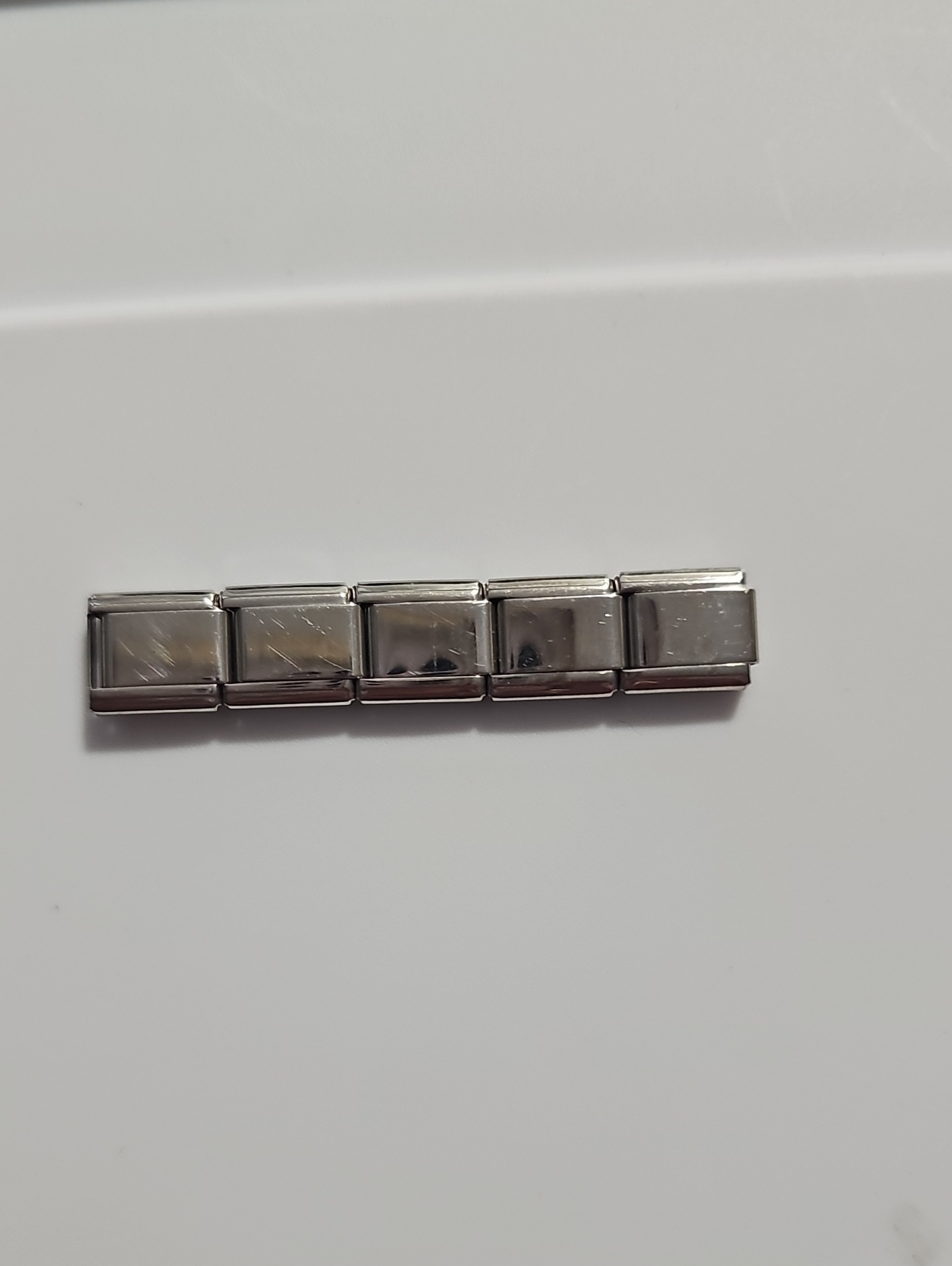 Stainless Steel Link Bracelet Segment Silver